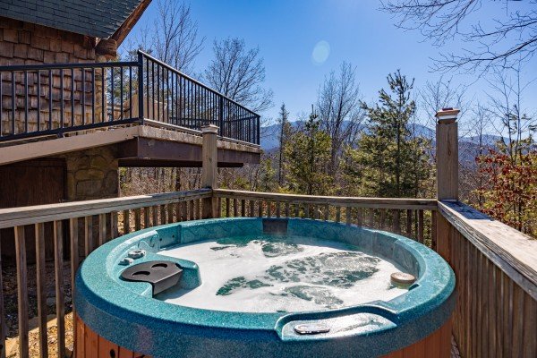 Hot tub at Ever After, a 1 bedroom cabin rental located in Gatlinburg