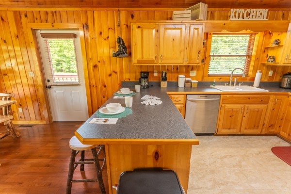 Breakfast bar at 1 Crazy Cub, a 4 bedroom cabin rental located in Pigeon Forge 