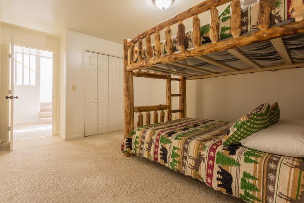 Bunkbeds at 1 Crazy Cub, a 4 bedroom cabin rental located in Pigeon Forge