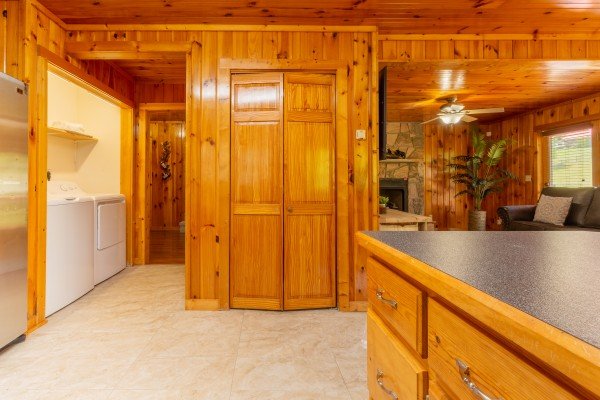 Washer and dryer at 1 Crazy Cub, a 4 bedroom cabin rental located in Pigeon Forge