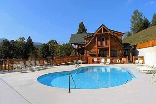 Resort pool for guests at Loving Every Minute, a 5 bedroom cabin rental located in Pigeon Forge