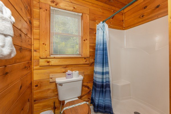 Bathroom with a shower at Family Getaway, a 4 bedroom cabin rental located in Pigeon Forge
