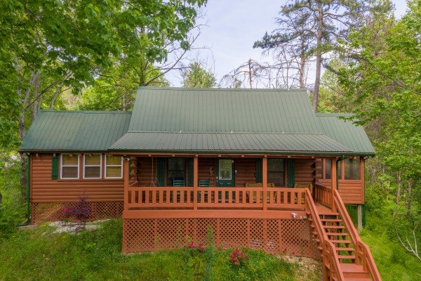 Exterior at Mountain Breeze, a 1 bedroom cabin rental located in Pigeon Forge
