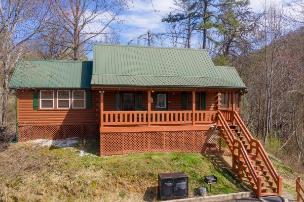 Front exterior at Mountain Breeze, a 1 bedroom cabin rental located in Pigeon Forge