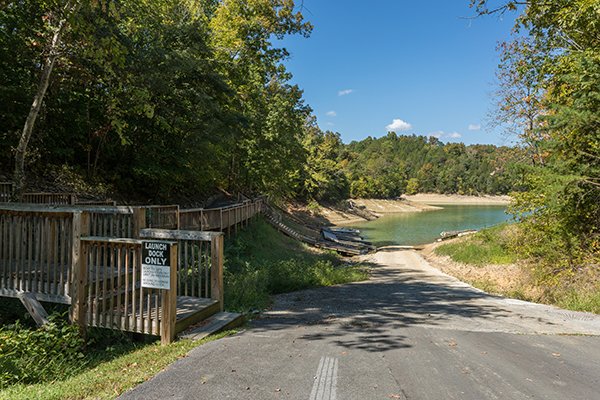 Boat launch access for guests at Top of the Way, a 2 bedroom cabin rental located in Pigeon Forge