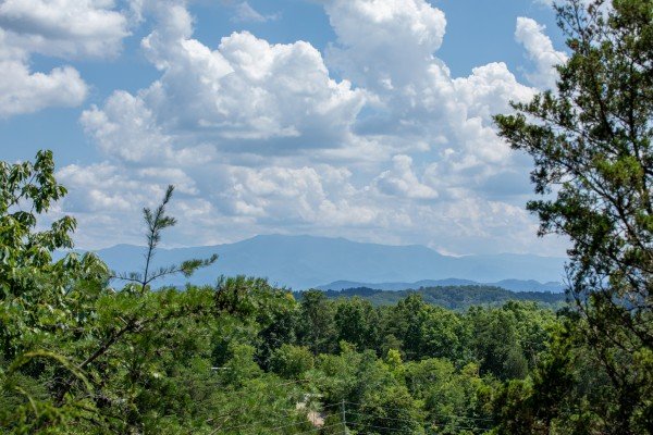 Mountain view at Top of the Way, a 2 bedroom cabin rental located in Pigeon Forge