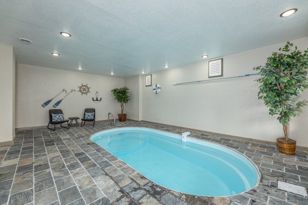Indoor pool at Alpine Adventure, a 4 bedroom cabin rental located in Pigeon Forge