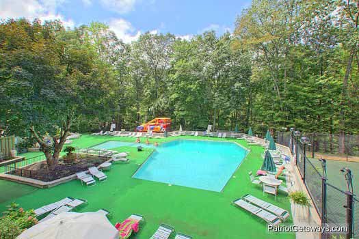 Chalet Village pool access for guests at Without a Paddle, a 3 bedroom cabin rental located in Gatlinburg