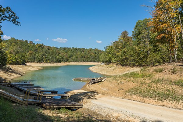 Docks and boat launch at Douglas Lake, near Eagle's Nest, a 2-bedroom cabin rental located in Sevierville