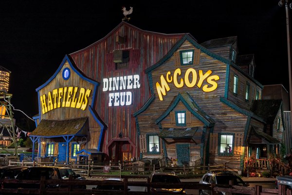 Hatfield & McCoy Dinner Show is near J's Hideaway, a 4 bedroom cabin rental located in Pigeon Forge