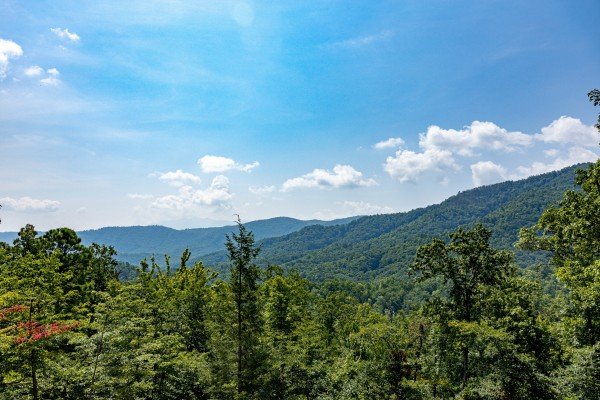 Mountain view at J's Hideaway, a 4 bedroom cabin rental located in Pigeon Forge