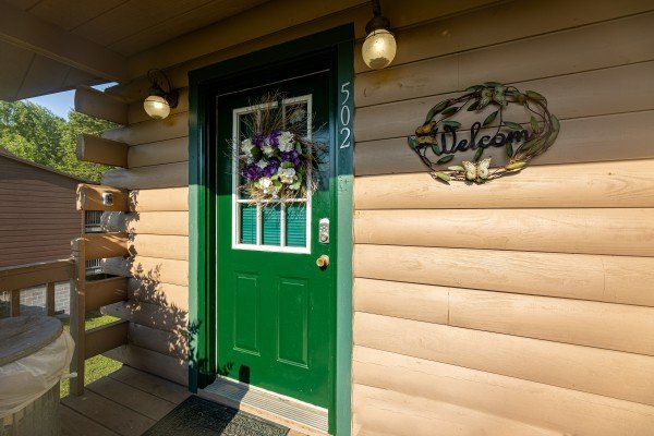 Back door, main entrance exterior at Bear It All, a 2 bedroom cabin rental located in sevierville