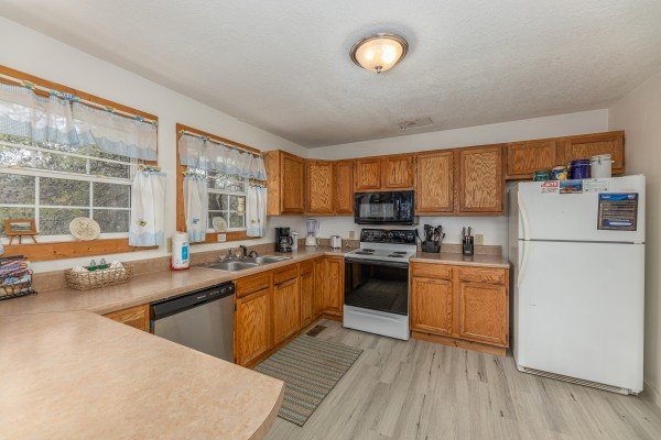 Kitchen at Bear it All, a 2 bedroom cabin rental located in Sevierville