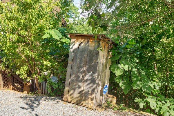 Outhouse at Wonders in the Sky, a 3 bedroom cabin rental located in Gatlinburg