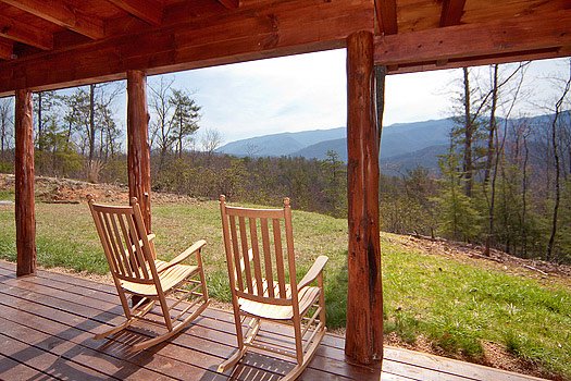 Smoky Mountain views from Looky Yonder, a 2 bedroom cabin rental located in Gatlinburg