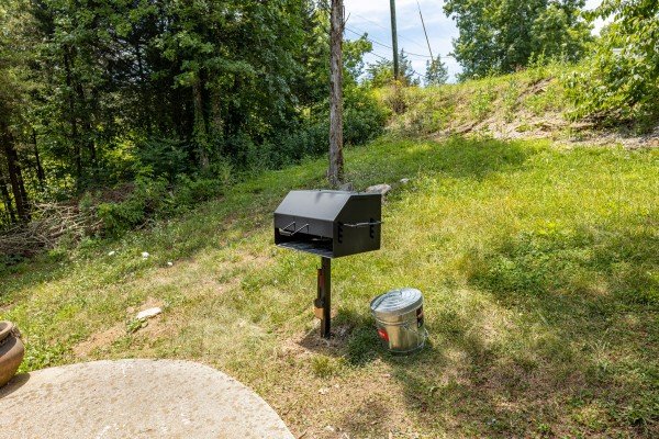 Outdoor grill at Smokies Serenity, a 2 bedroom cabin rental located in Douglas Lake