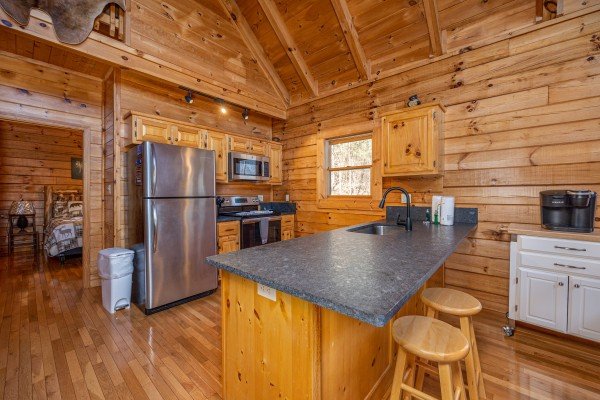 Breakfast bar at The Roost, a 2 bedroom cabin rental located in Pigeon Forge