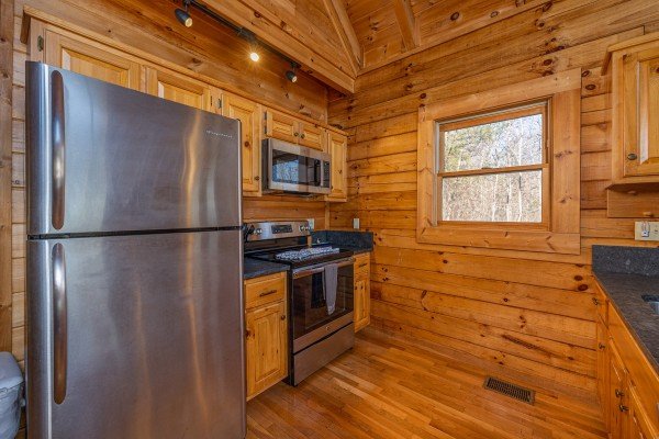 Kitchen appliances at The Roost, a 2 bedroom cabin rental located in Pigeon Forge