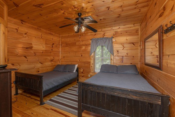 Double beds at Pigeon Forge View, a 6 bedroom cabin rental located in Pigeon Forge