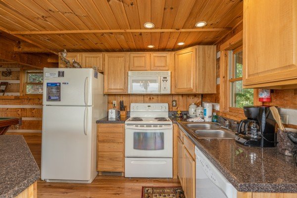 Kitchen appliances at A Room With A View, a 1 bedroom cabin rental located in Pigeon Forge