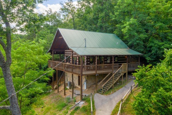 Side exterior view at A Room With A View, a 1 bedroom cabin rental located in Pigeon Forge