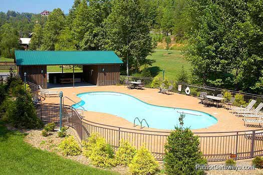Cedar Falls Resort pool access when staying at God's Country, a Pigeon Forge Cabin Rental