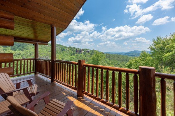 View from the deck at God's Country, a 4 bedroom cabin rental located in Pigeon Forge