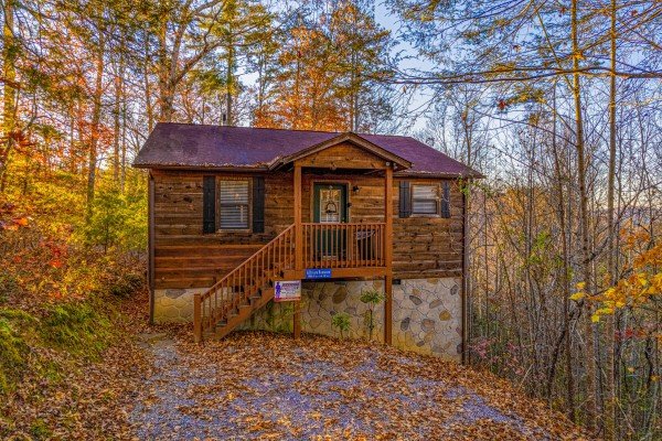 Front Exterior View at A Dream Romance, a 1 bedroom cabin rental located in Gatlinburg