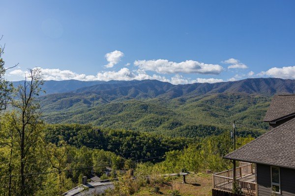 Mountain view at Heaven's Hill, a 3 bedroom cabin rental located in Gatlinburg