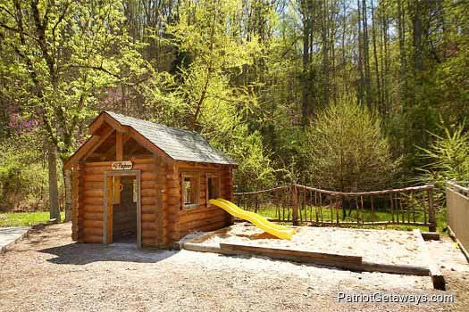Playground for guests at Wet Feet Retreat, a 5 bedroom cabin rental located in Pigeon Forge