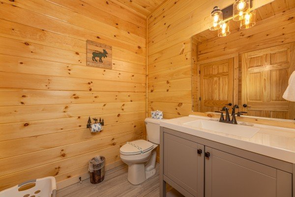 Bathroom at Wet Feet Retreat, a 5 bedroom cabin rental located in Pigeon Forge
