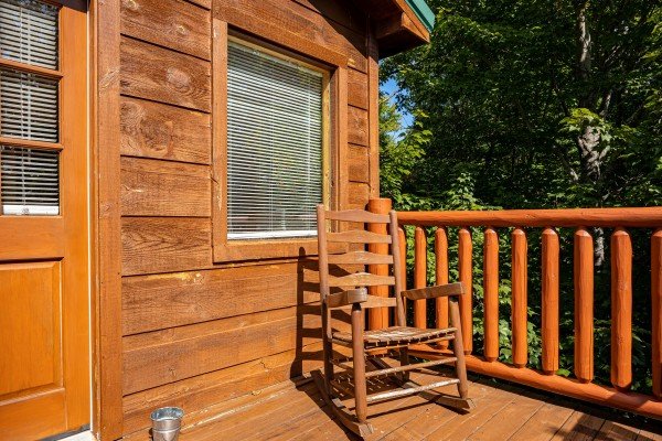 Additional deck seating at American Dream, a 2 bedroom cabin rental located in Gatlinburg