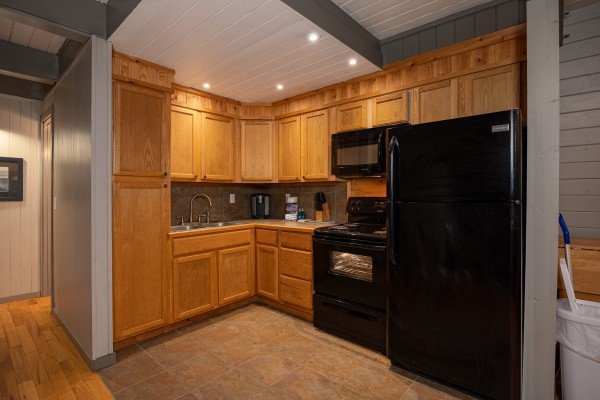 Kitchen appliances at A Getaway Chalet, a 2 bedroom cabin rental located in Gatlinburg