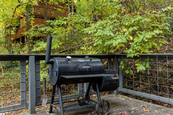 Smoker grill at A Getaway Chalet, a 2 bedroom cabin rental located in Gatlinburg
