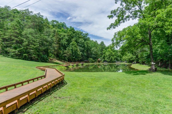 Pond near at Bear Mountain, a 2 bedroom cabin rental located in Pigeon Forge