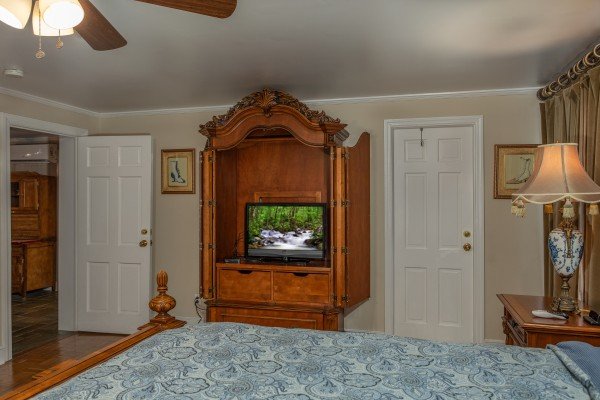 Armoire and TV at Best View Ever! A 5 bedroom cabin rental in Pigeon Forge