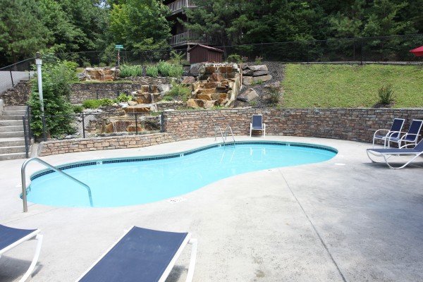 Resort pool access at Paws on the Porch, a 2 bedroom cabin rental located in Gatlinburg