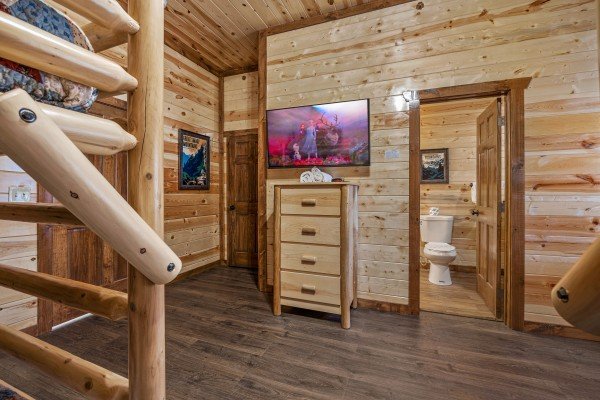 Bunkbed room amenities at Mountain Joy, an 8 bedroom cabin rental located in Pigeon Forge