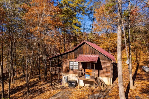 Exterior front at Oakwood, a 1 bedroom cabin rental located in Pigeon Forge