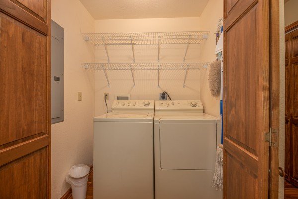 Laundry room at Lazy Bear Retreat, a 4 bedroom cabin rental located in Pigeon Forge