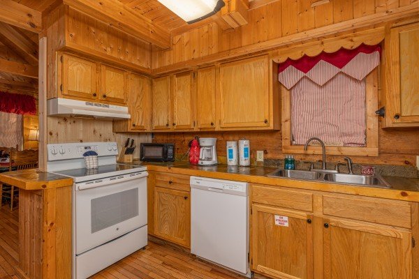Kitchen appliances at Cabin on the Mountain, a 2 bedroom cabin rental located in Gatlinburg