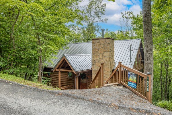 Exterior view at Fowl Play, a 1 bedroom cabin rental located in pigeon forge