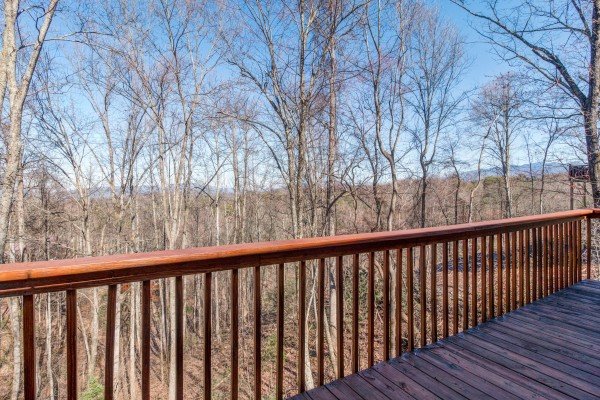 Seasonal winter view at Sunny Side Up, a 2 bedroom cabin rental located in Gatlinburg