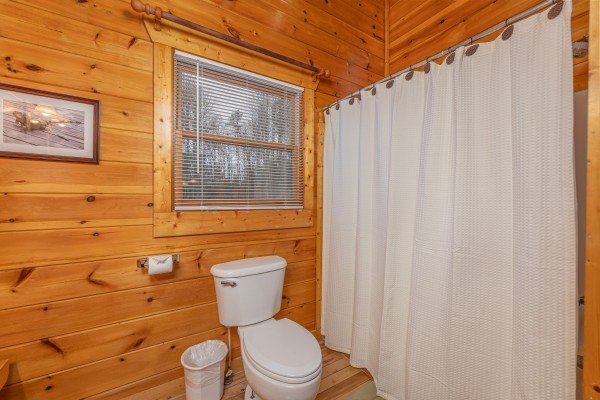 Bathroom at Whispering Grace, a 2 bedroom cabin rental located in Gatlinburg