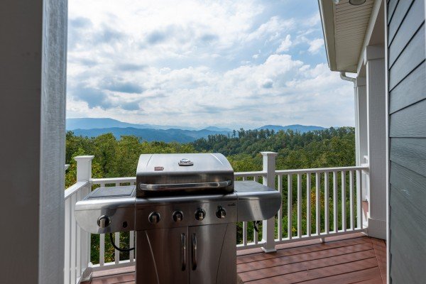 Gas grill at Summit Glory, a 5 bedroom cabin rental located in Pigeon Forge