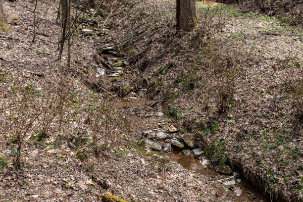 Stream on property at My Smoky Mountain Hideaway, a 3 bedroom cabin rental located in Pigeon Forge