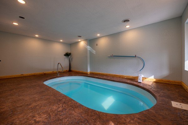 Indoor pool at Swimmin' Hole In 1, a 2 bedroom cabin rental located in Gatlinburg