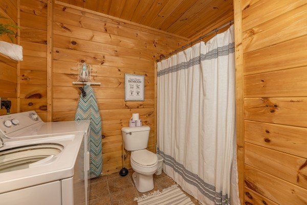 Washer and dryer at Happy Hideaway, a 4 bedroom cabin rental located in Pigeon Forge