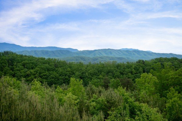 Smoky Mountain views at Mountain Bliss, a 2 bedroom cabin rental located in Pigeon Forge