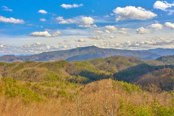View from the Hot tub at Million Dollar View, a 2 bedroom cabin rental located in Pigeon Forge